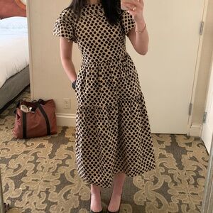 Polka dot midi dress